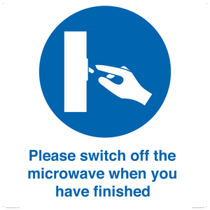 Please switch off the microwave when you have finished